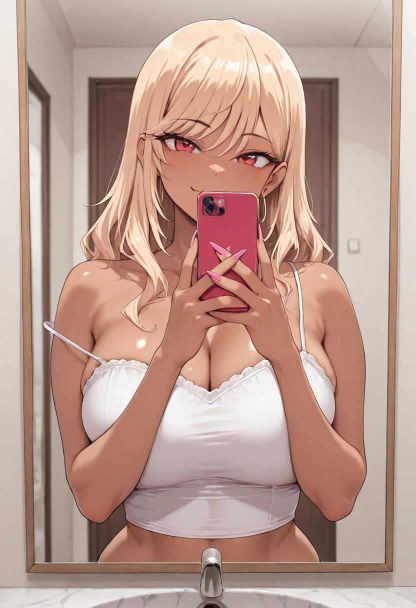 rino,  gyaru,  blonde hair on Tensor.Art