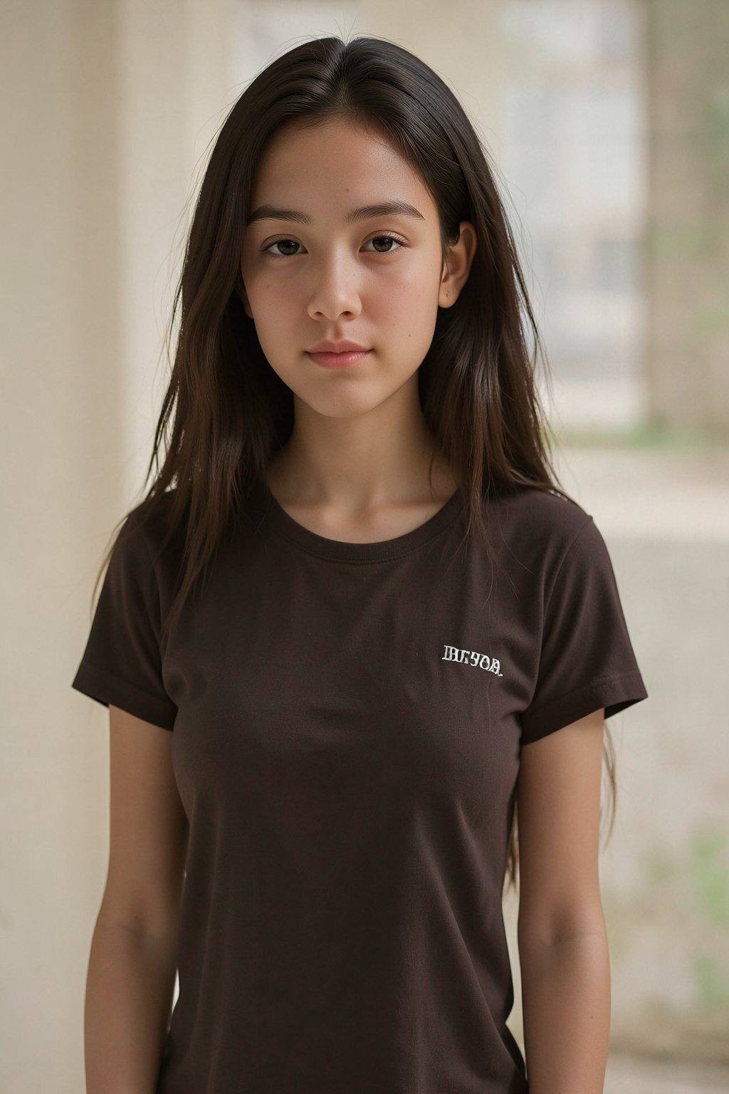 woman,  T-shirt,  upper body on Tensor.Art