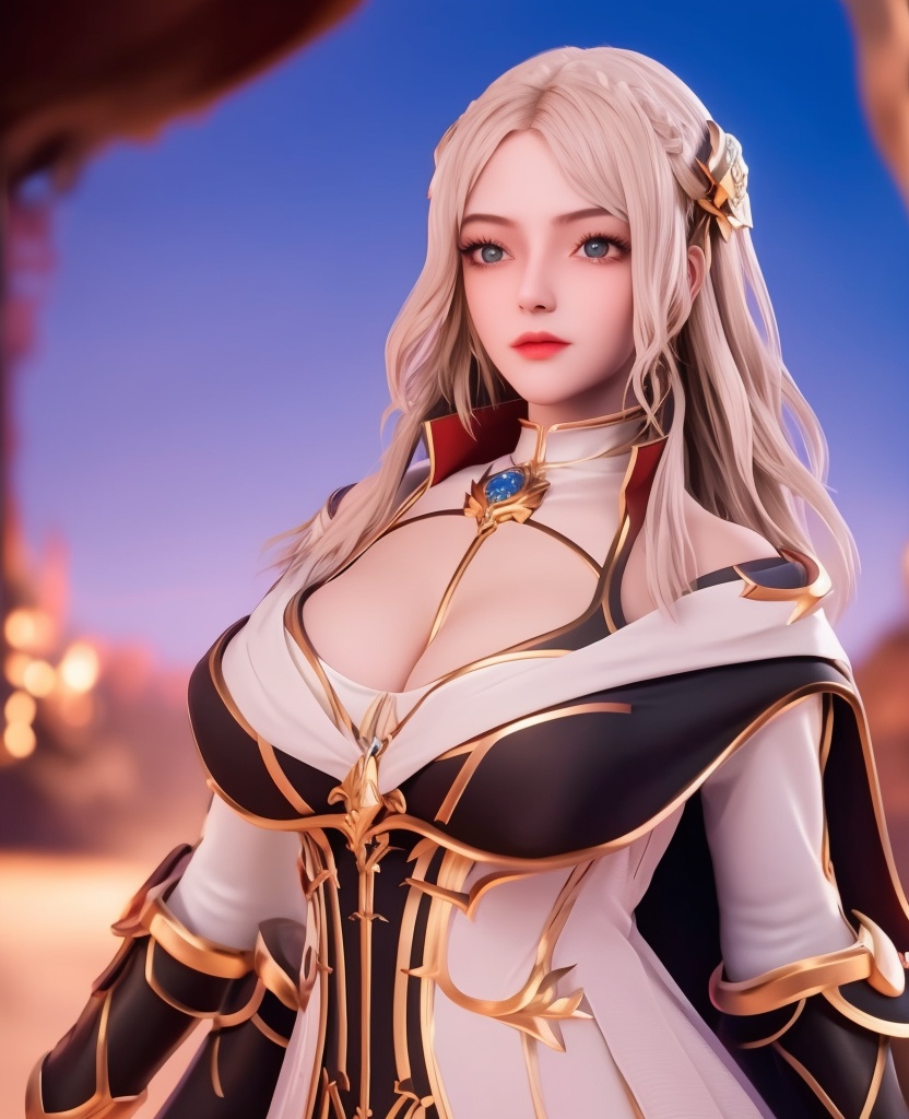 <lora:556-DA-神印王座-温柔一刀:0.8>(,1girl, ,best quality, ),looking at viewer,masterpiece, (( , )),, realistic,science fiction,mole, ultra realistic 8k cg, sun ,  rose,(cleavage), (),
