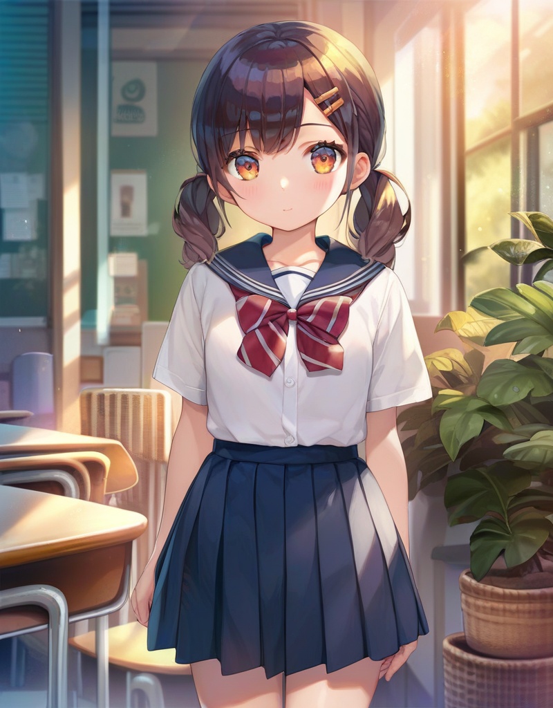 score_9,score_8_up,score_7_up,score_6_up,score_5_up,score_4_up,source_anime,source_cartoon,rating_safe,1girl,school uniform,looking at viewer,loli,standing,