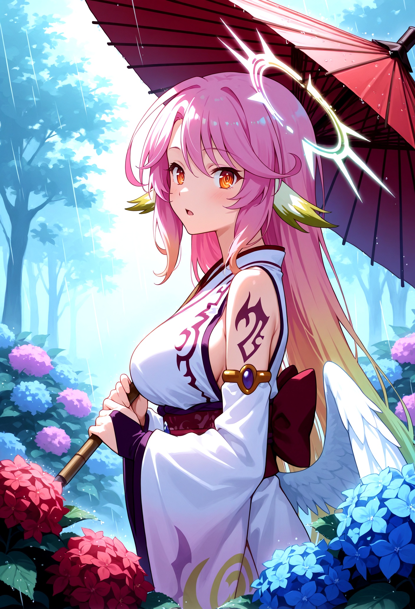 jibril \(no game no life\),  orange eyes,  long hair on Tensor.Art