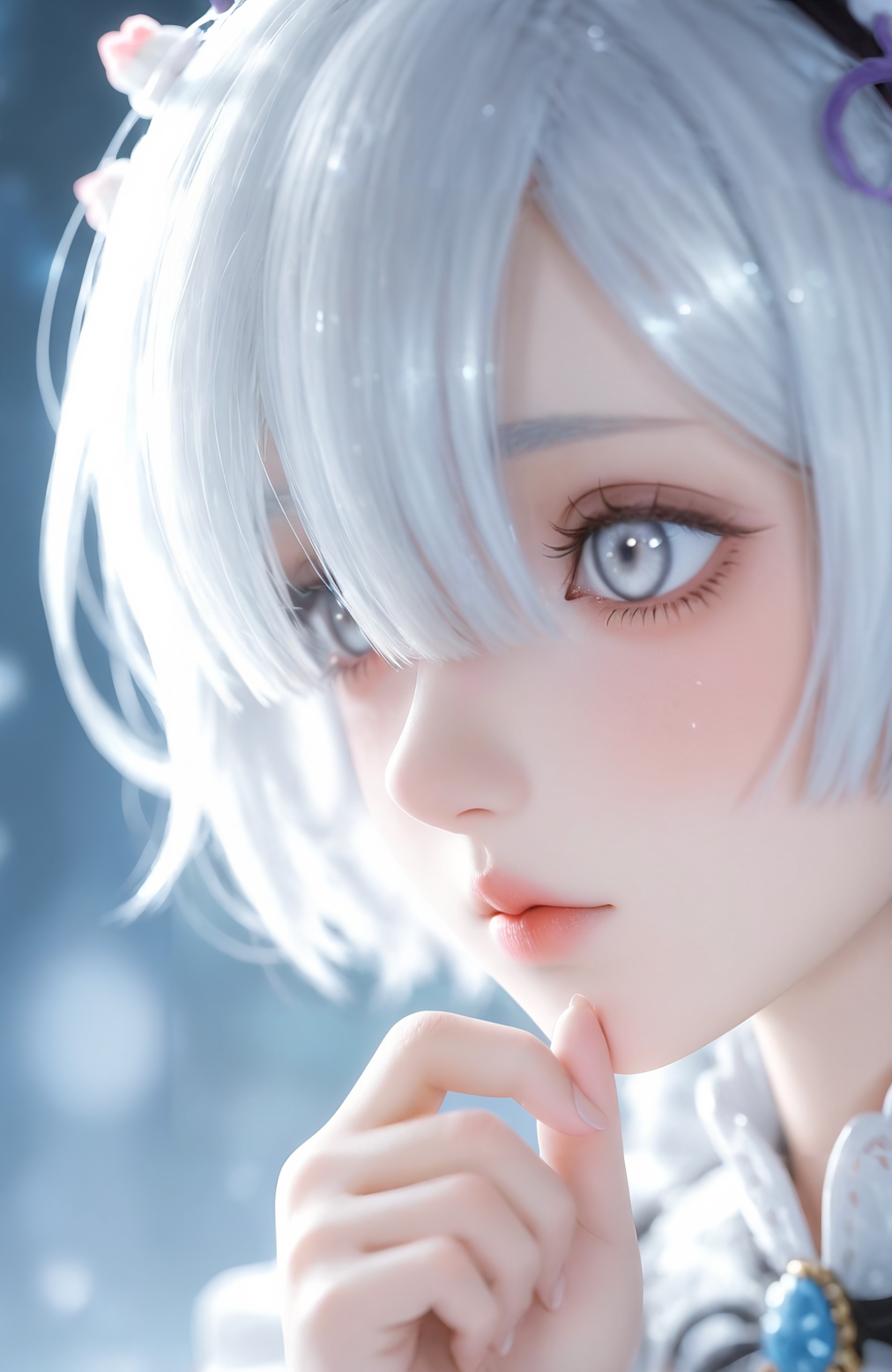 YY Anime style1girl,  rem \(re:zero\),  hand up by 天海TianHai on Tensor.Art