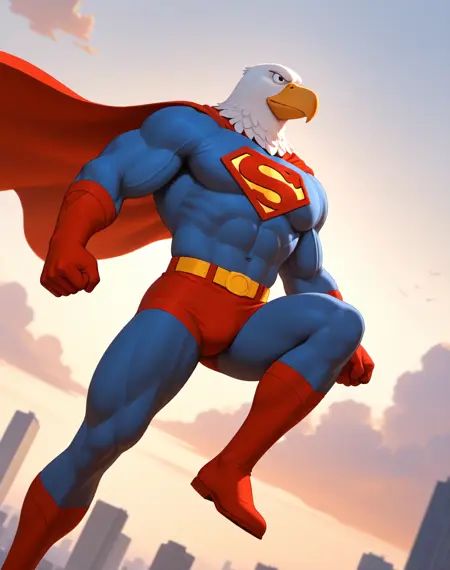 Superman Warpland,  muscular,  eagle on Tensor.Art