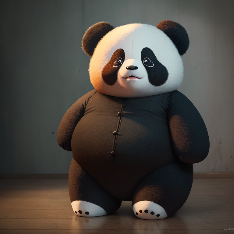 Plush toys cartoons cute  fat,Plush toys, cartoons, cute, 1 Panda, solo, <lora:毛茸茸V1.0_plushtoy:0.0>, ,best quality, masterpiece, realistic, HDR, UHD, 8K, best quality, highres, absurdres, Highly detailed, 