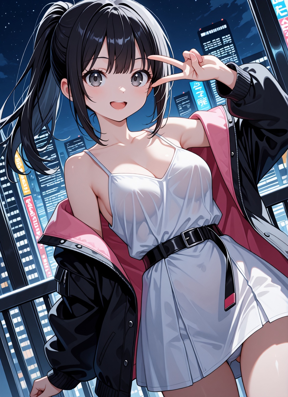 1girl,  solo,  black hair on Tensor.Art