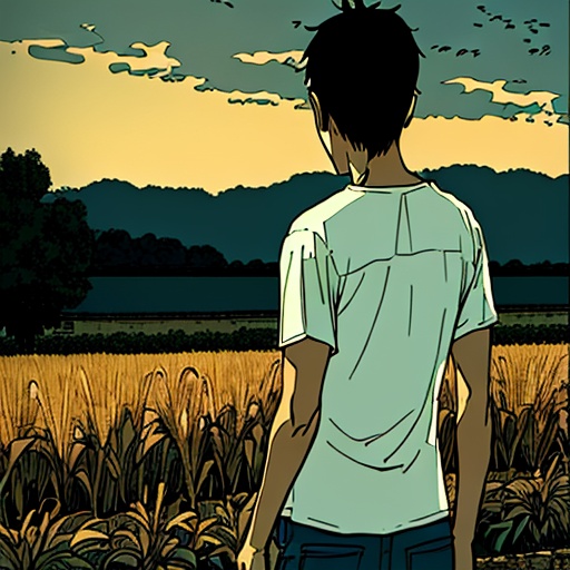 mj,<lora:mj_v1.0:0.8>,1boy,solo,masterpiece,best quality,A Green Hill Far Away,:),hand on hip,ass focus,Stretching,cloud,