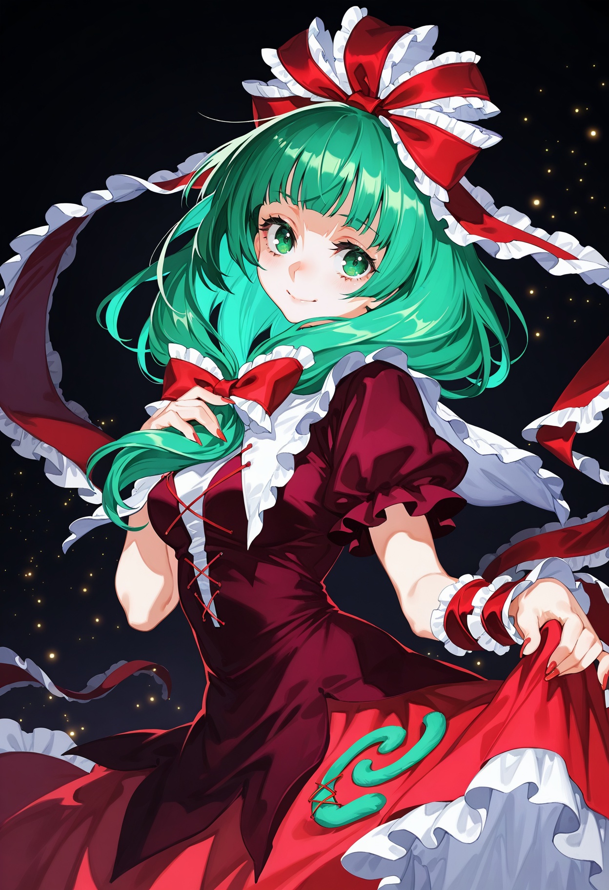 1girl,  kagiyama hina,  touhou on Tensor.Art