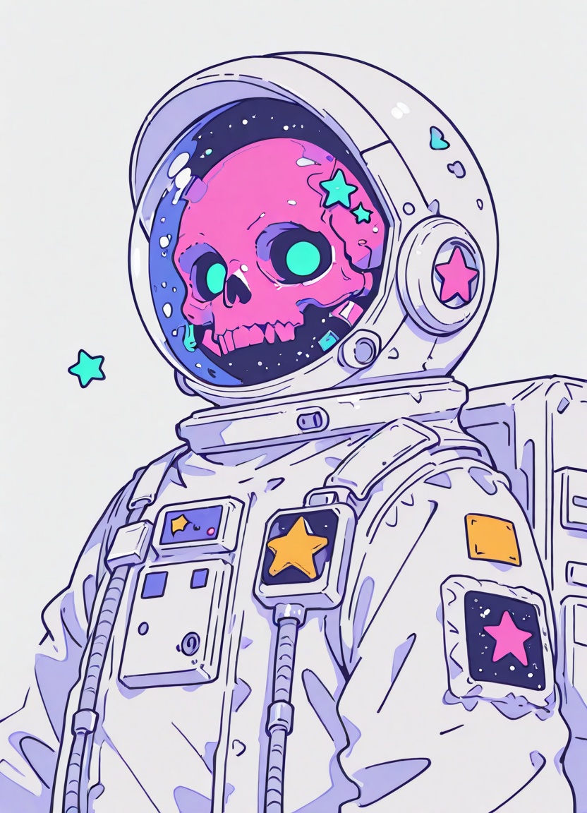 solo,  skull,  grey background on Tensor.Art