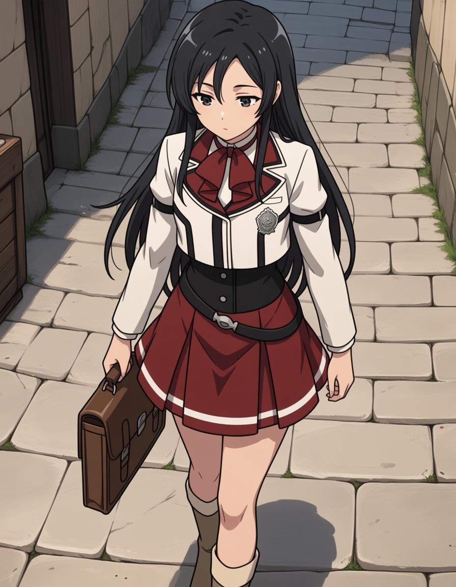 shizuka nanahoshi (mushoku tensei),  long hair,  black hair on Tensor.Art