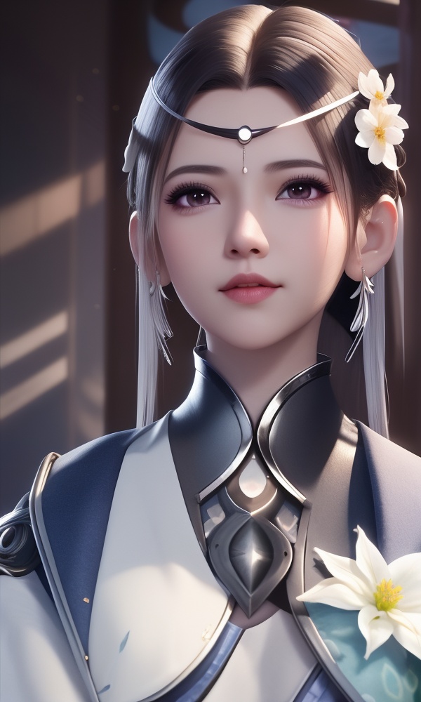 (,1girl, ,best quality, ),looking at viewer, <lora:405-DA-太一剑仙传-孤傲雪:0.8> ,,ultra detailed background,ultra detailed background,ultra realistic 8k cg, ,masterpiece, (( , )),, realistic,science fiction,mole, ultra realistic 8k cg, ,     ,crescent moon, jasmine \(flower\),     (()), (),