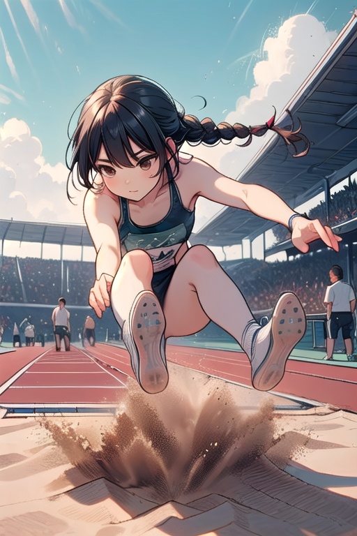 ((long jump)),  ((sand pit)),  ((dust)) on Tensor.Art