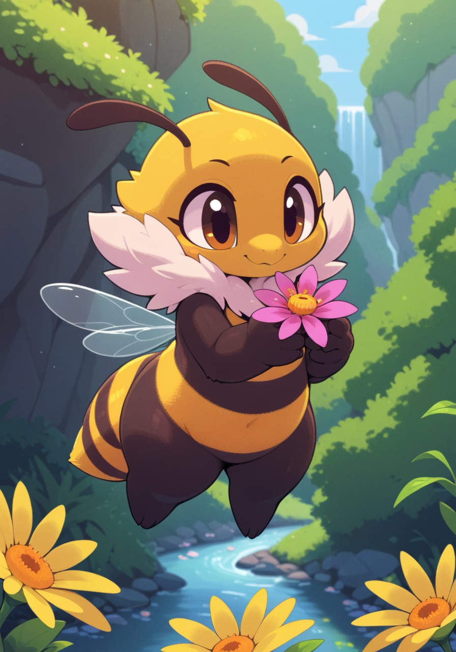 bumble bee \(species\),  flying,  micro on Tensor.Art