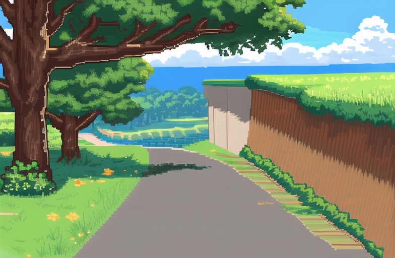 pixel art,<lora:pixel-000001:1>,no humans,outdoors,sky,nature, 