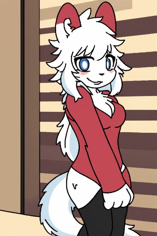 Female figure with an ultra-cute face and extremely detailed features,  changed style,  Furry on Tensor.Art