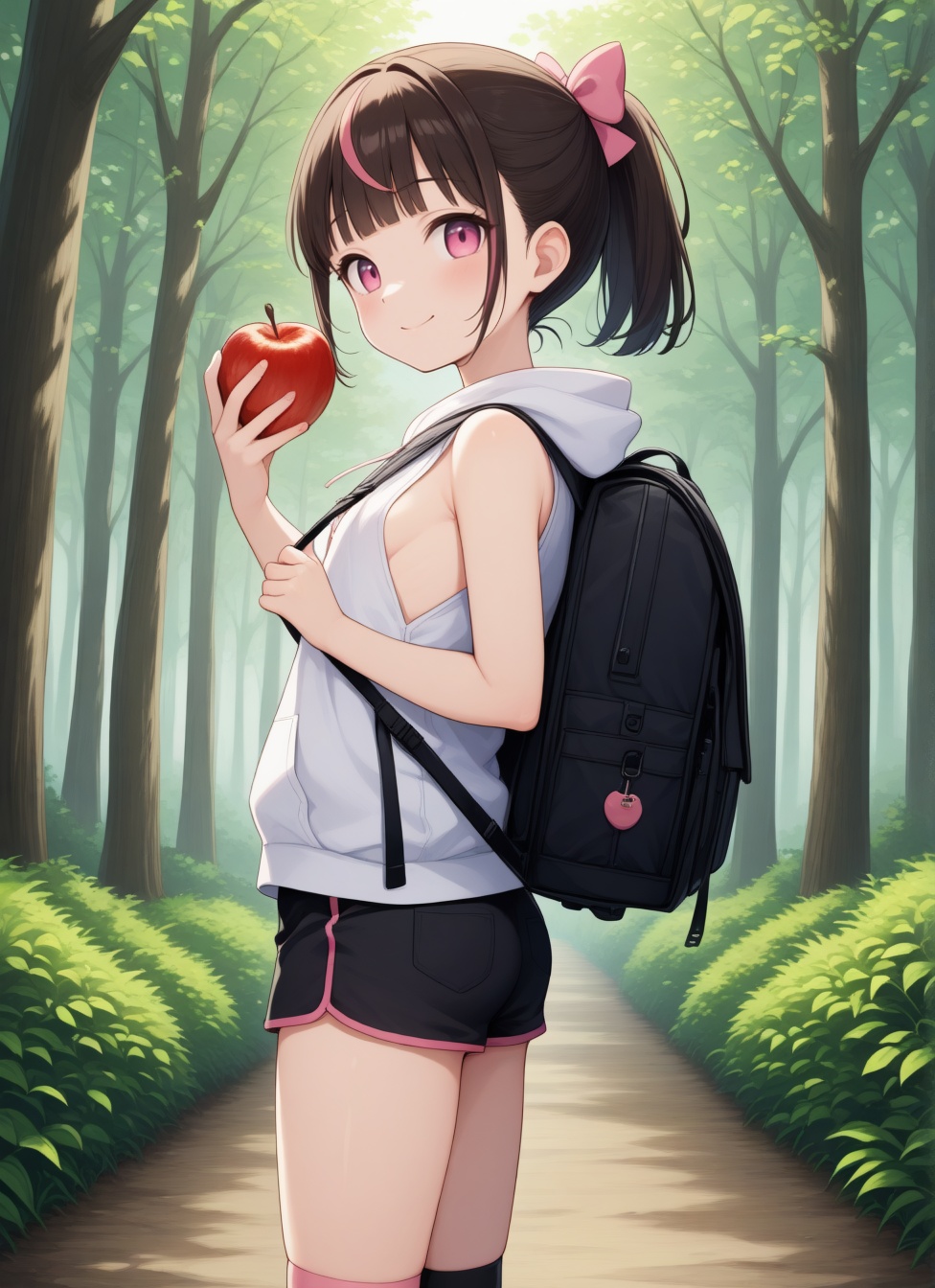 1girl,  solo,  brown hair on Tensor.Art