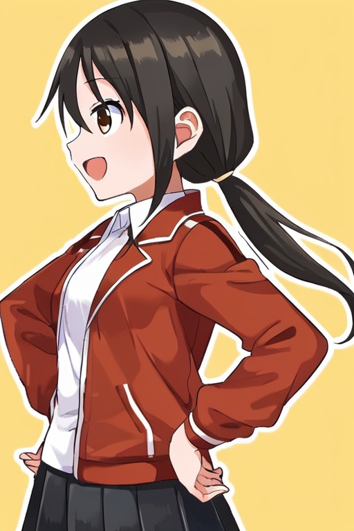 NagisaAkane,  black hair,  low twintails on Tensor.Art