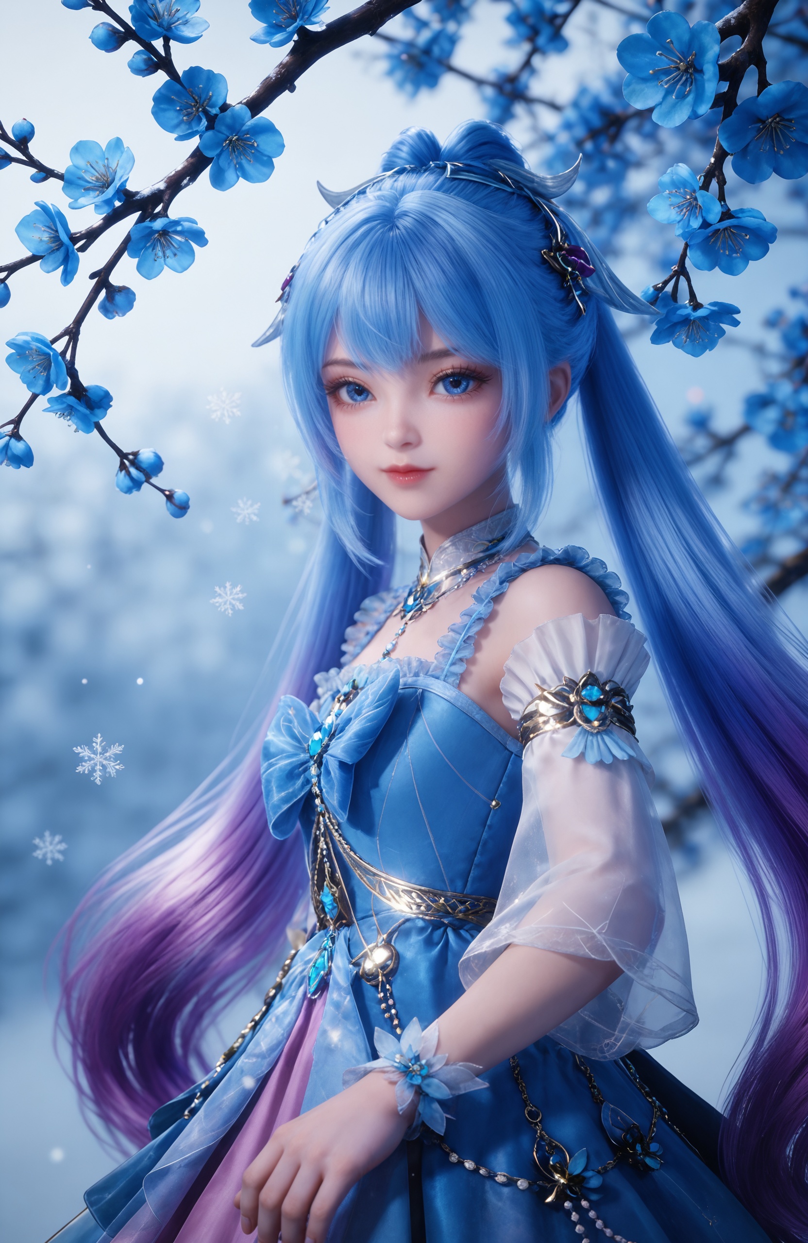 1girl,  twintails,  long hair by 漫 on Tensor.Art