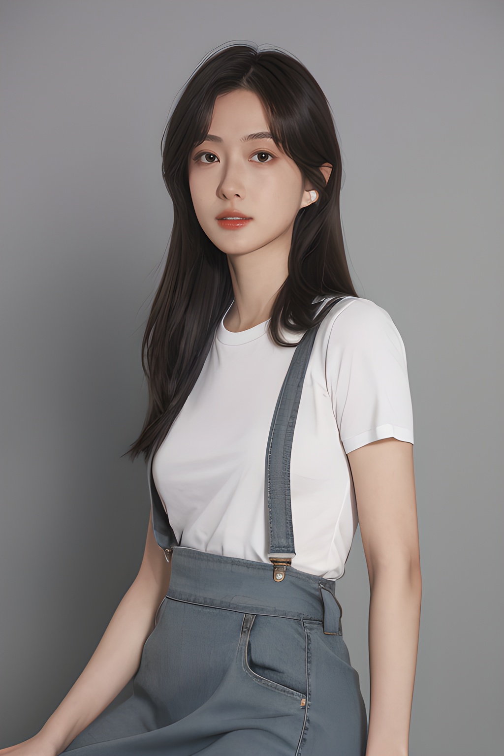 <lora:0829_10:0.7>,suspender_skirt,, 1girl,realistic,masterpiece, best quality, photorealistic, HDR,detail