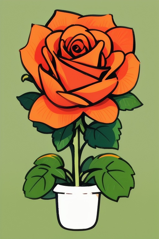 masterpiece,best quality,Simplified illustration,rose,solo,simple background,