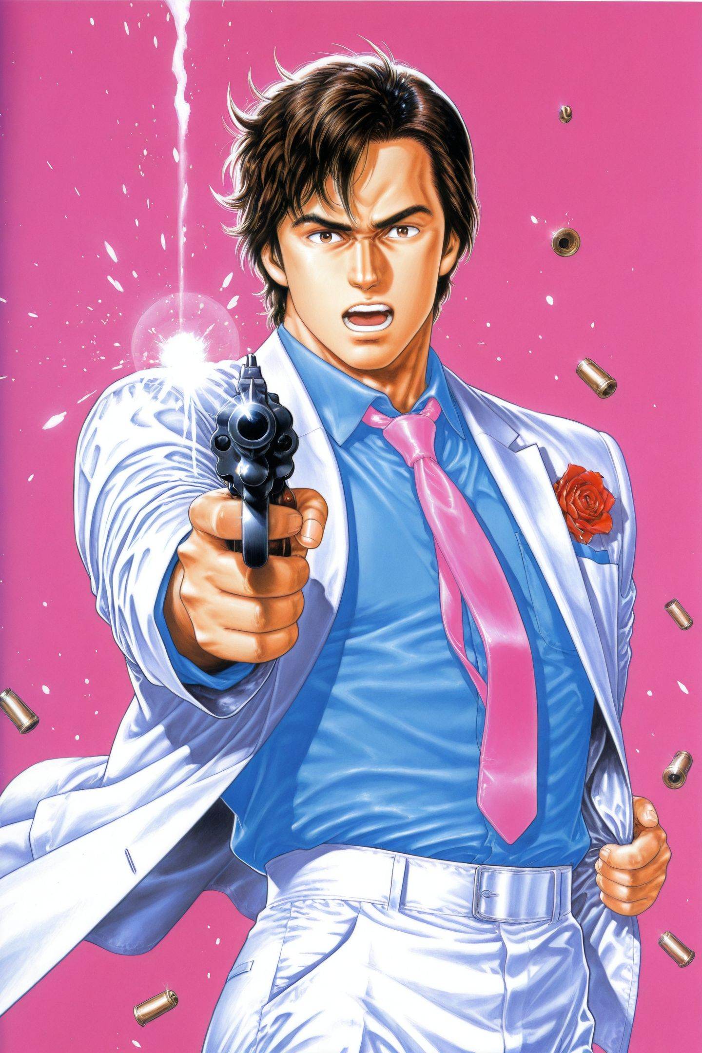 Tsukasa Hojo Style,  Saeba Ryo,  1boy by flyx3 on Tensor.Art