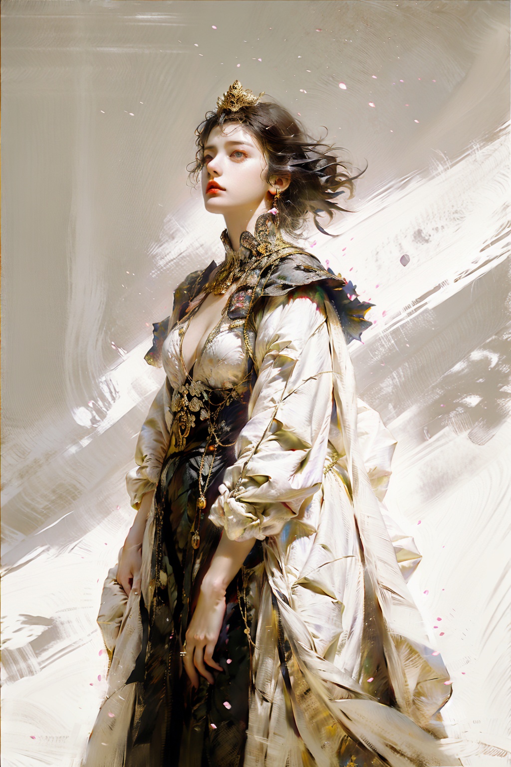 1girl,High quality,masterpiece,<lora:Lightsaber:0.7>,saber,<lora:绪儿-女帝_v2.0:0.5>,