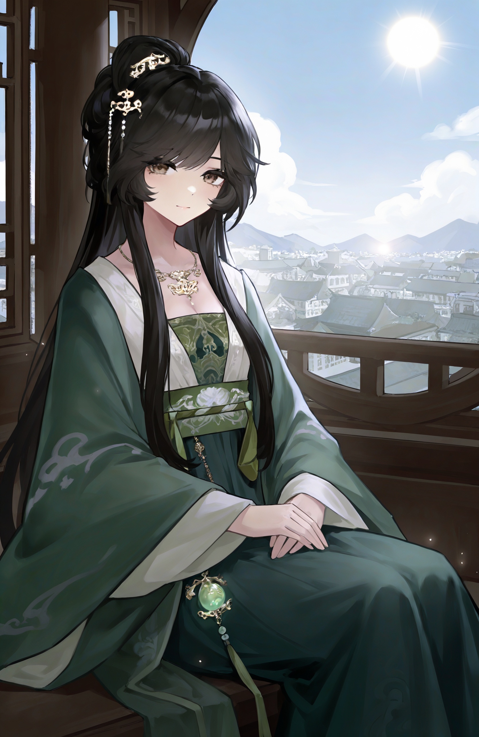 1girl,  long hair,  black hair by 天海TianHai on Tensor.Art