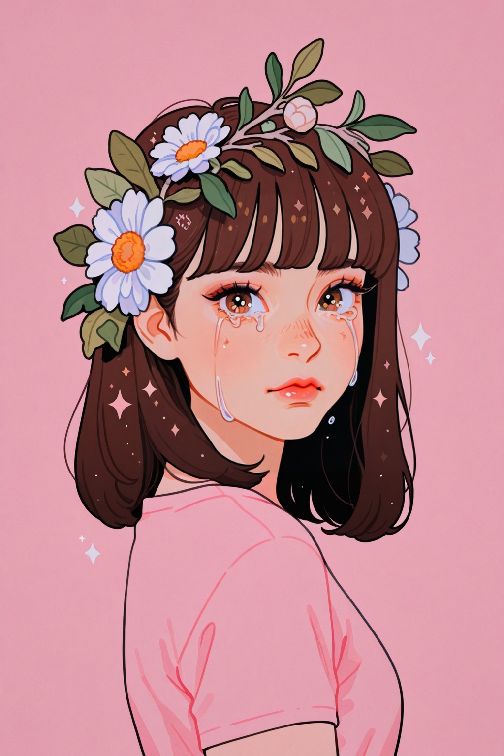 1girl,  solo,  flower on Tensor.Art