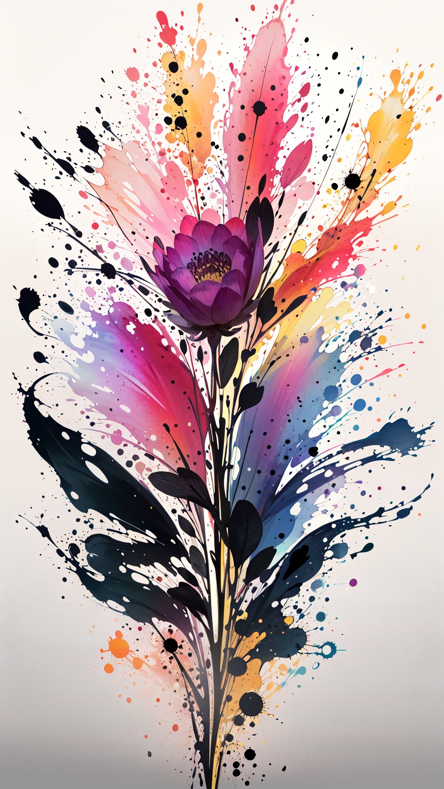 best quality,masterpiece,highly detailed,ultra-detailed, flowers,leaves <lora:neg9V2_last:0.5>  <lora:ColorInkSplashing_last:1.25>  