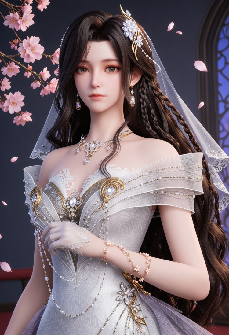 夜未央婚服-国漫-Illustrious光辉 by 云落 on Tensor.Art