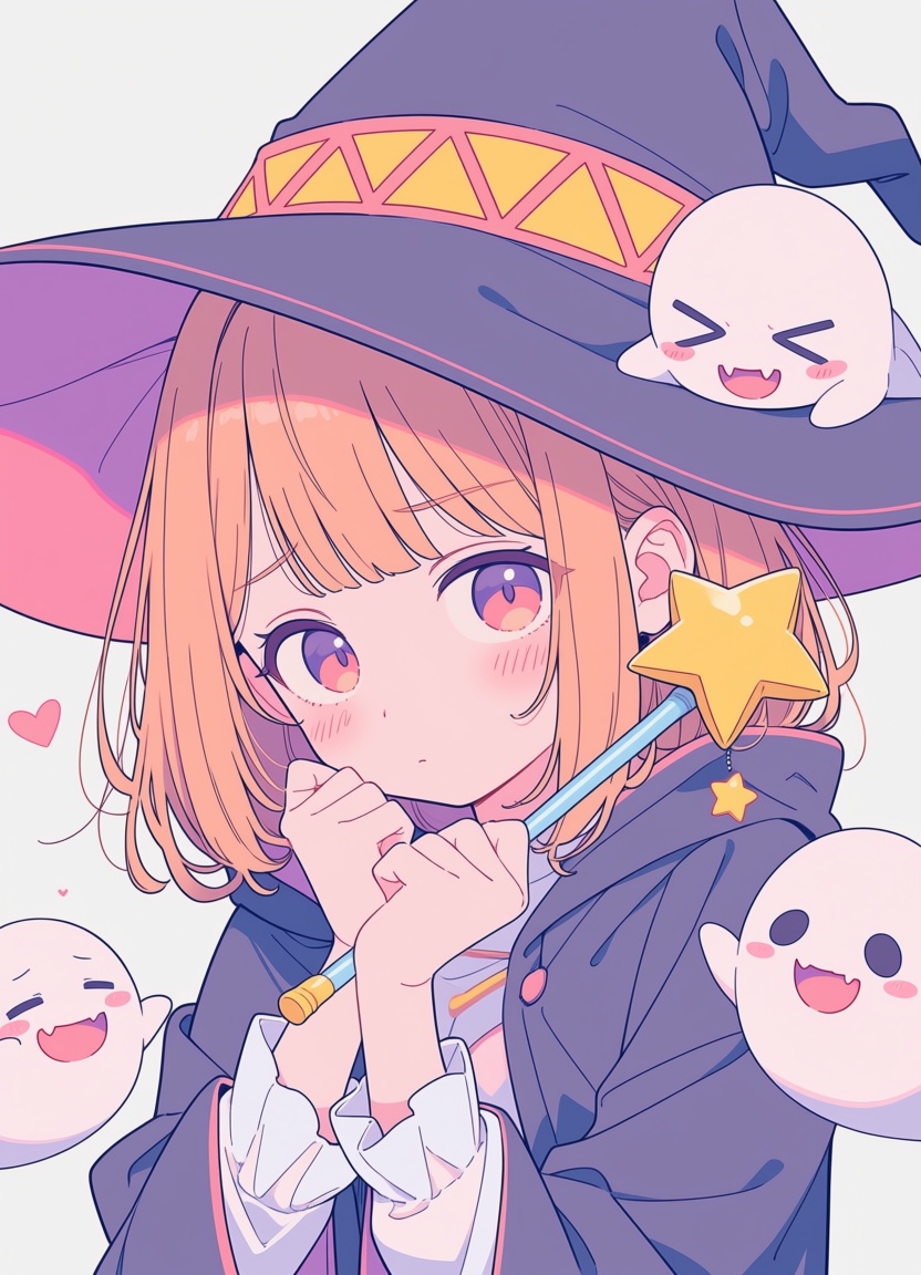 1girl,  kawaii,  cute ghost characters on Tensor.Art