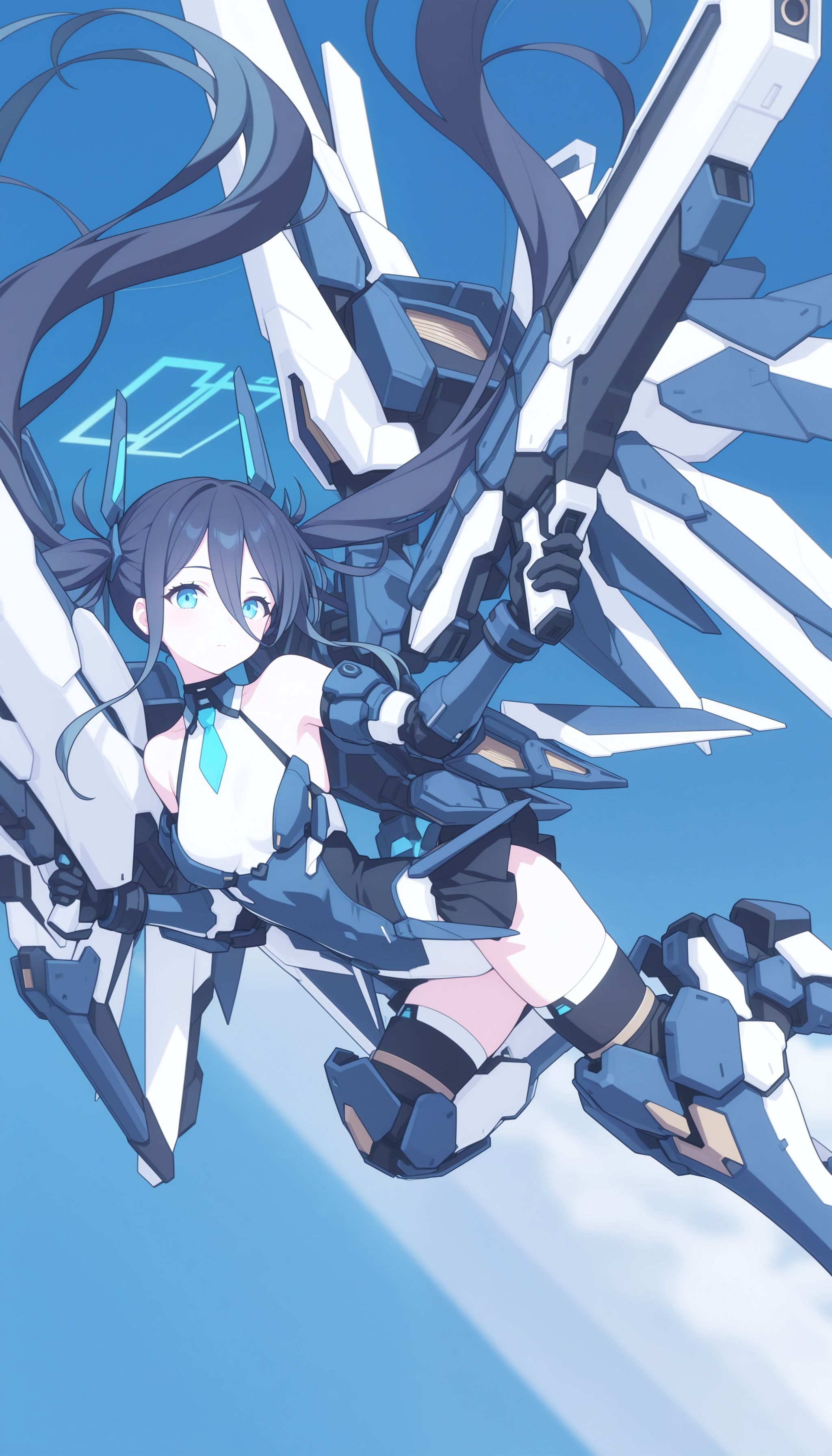 aris \(rinsen\) \(blue archive\),  mecha pilot suit,  mechanical wings on Tensor.Art
