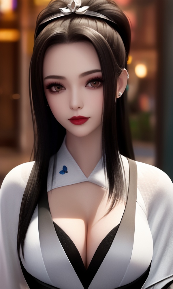 (,1girl, ,best quality, ),looking at viewer, <lora:411-DA-太一剑仙传-季师师:0.8> ,ultra detailed background,ultra detailed background,ultra realistic 8k cg, ,masterpiece, (( , )),,  fiction,mole, ultra realistic 8k cg, ,      , lemon blossoms,  (cleavage), (), ,,, blurry, depth_of_field, blurry_background, 1girl, blurry_foreground, black_hair, mole, solo, lips, motion_blur, nose, makeup,