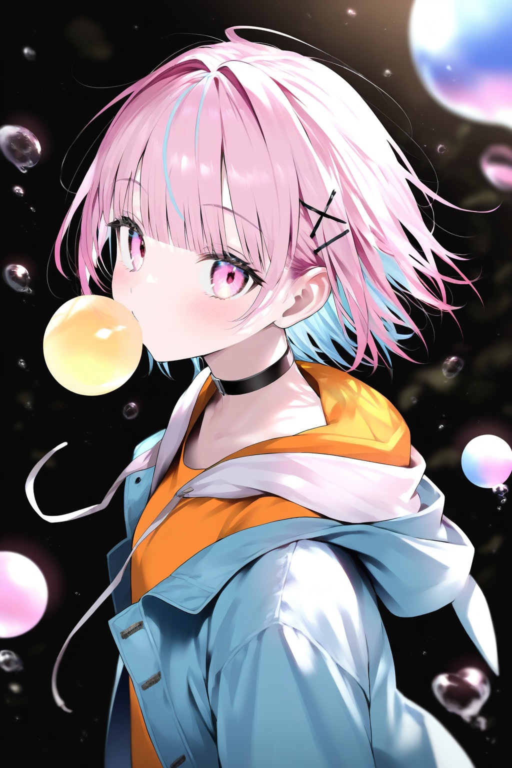 1girl,  solo,  bubble on Tensor.Art