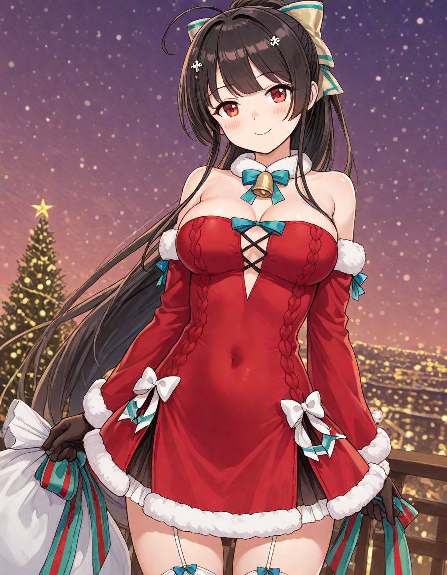 agano \(azur lane\),  santa costume,  best quality on Tensor.Art
