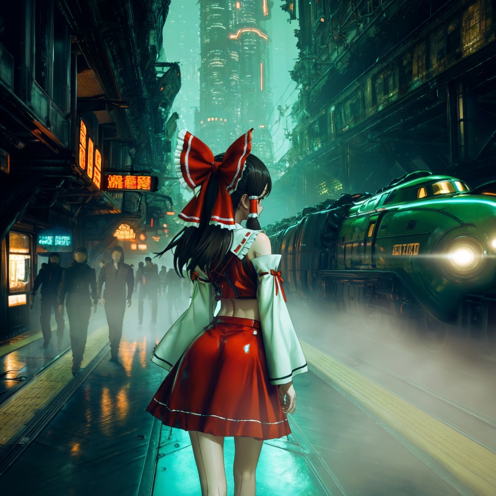 hakurei reimu,  touhou,  1girl on Tensor.Art