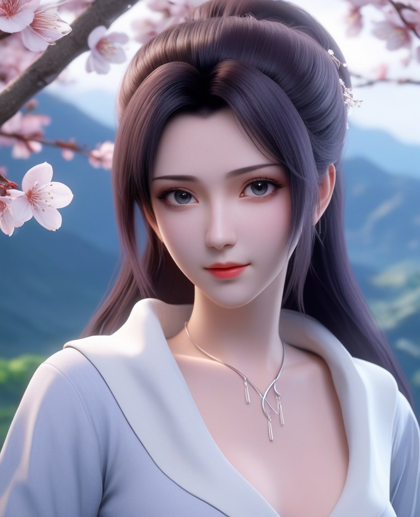 <lora:577-DA-XL-斗破苍穹-云韵-黑服:0.8>(,1girl, ,best quality, ),looking at viewer,  ,ultra detailed background,ultra detailed background,ultra realistic 8k cg,, ,masterpiece, (( , )),, ,   ,   cure blossom,  ,,  (cleavage), (), ,,