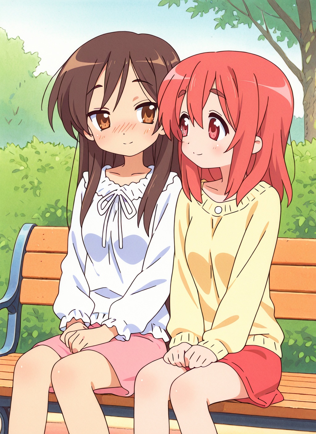 lckystxr,  2girls,  looking at each other on Tensor.Art