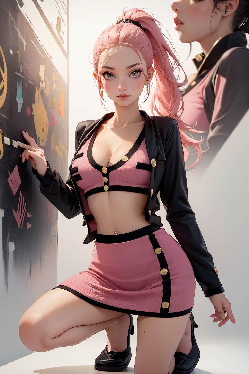 Female,  (Big breasts),  (Qi bangs on Tensor.Art