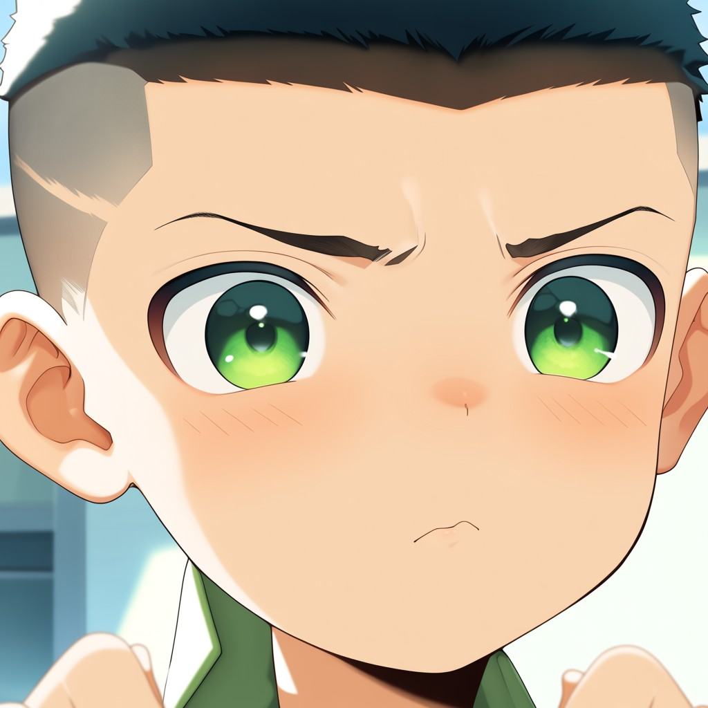 Pk_OC04,  green eyes,  black hair on Tensor.Art