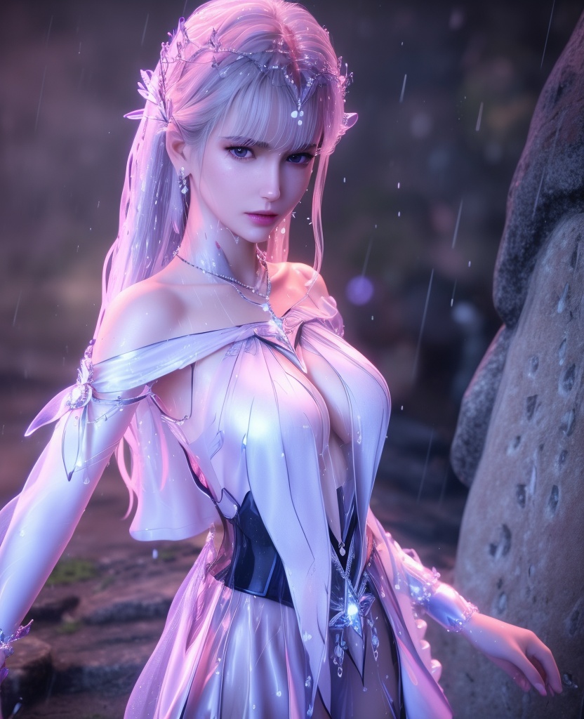 <lora:587-DA-神印王座-圣采儿-觉醒:0.8>(,1girl, ,best quality, ),looking at viewer, ,ultra detailed 8k cg, ultra detailed background,  ultra realistic 8k cg,          cinematic lighting, cinematic bloom, (( , )),,  , unreal, science fiction,  luxury, jewelry, diamond, pearl, gem, sapphire, ruby, emerald, intricate detail, delicate pattern, charming, alluring, seductive, erotic, enchanting, hair ornament, necklace, earrings, bracelet, armlet,halo,masterpiece, (( , )),, realistic,science fiction,mole, ,cherry blossoms,(((, , ultra high res, (photorealistic:1.4), raw photo, 1girl, wet clothes, rain, sweat, ,wet, )))(( , ))   (cleavage), (),