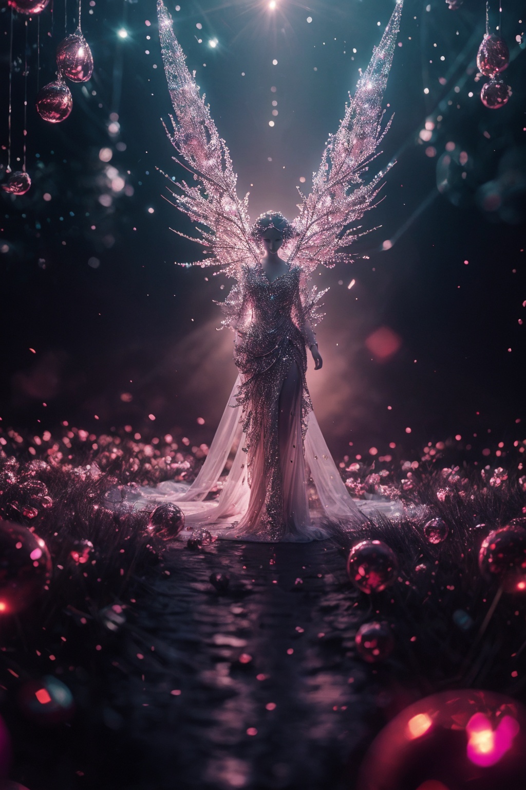 masterpiece,best quality,ultra high res,tashan,<lora:踏山幻想:1>,Rose theme,depth of field,background light,sparkle,humanoid organisms,