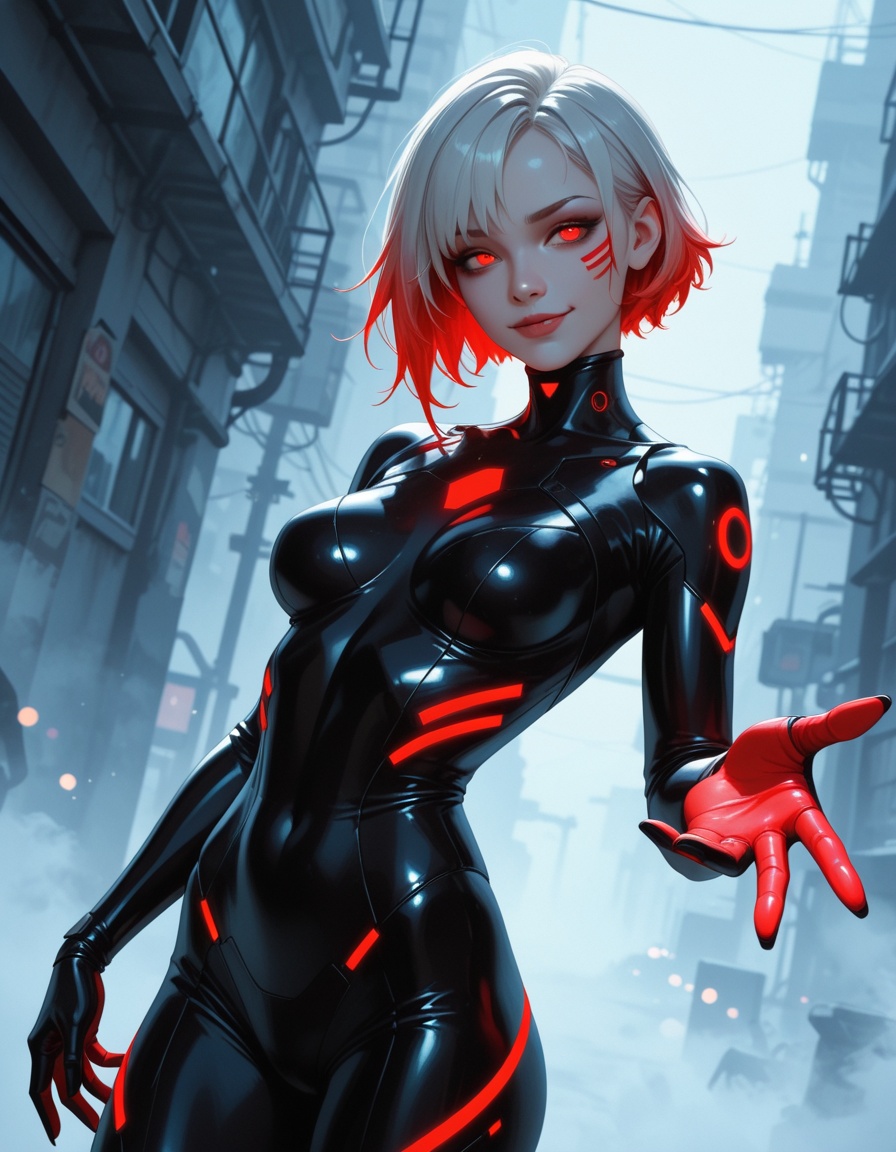 1girl,  solo,  cyborg on Tensor.Art