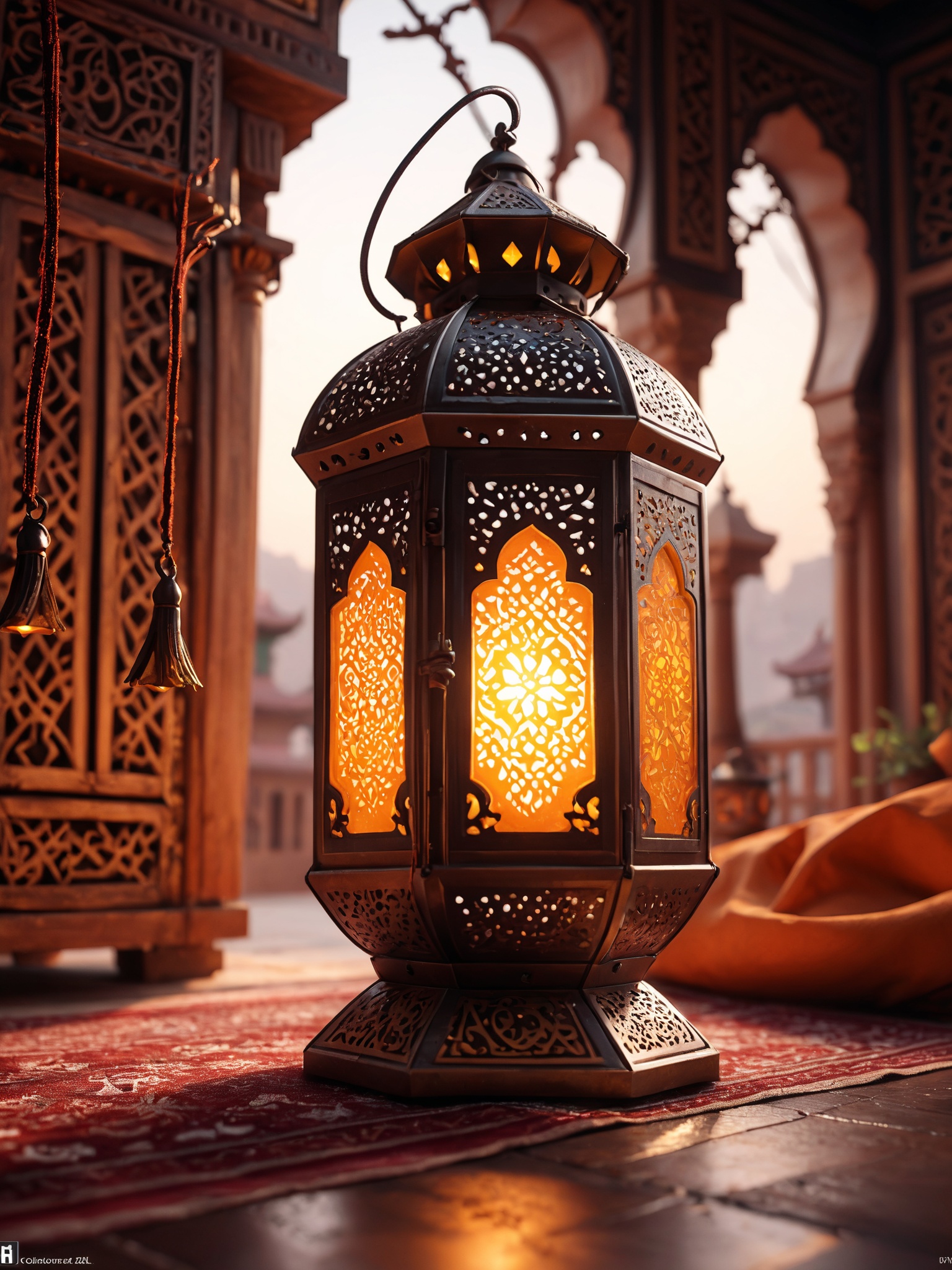 ramadan lantern,  epic action,  Unreal Engine on Tensor.Art