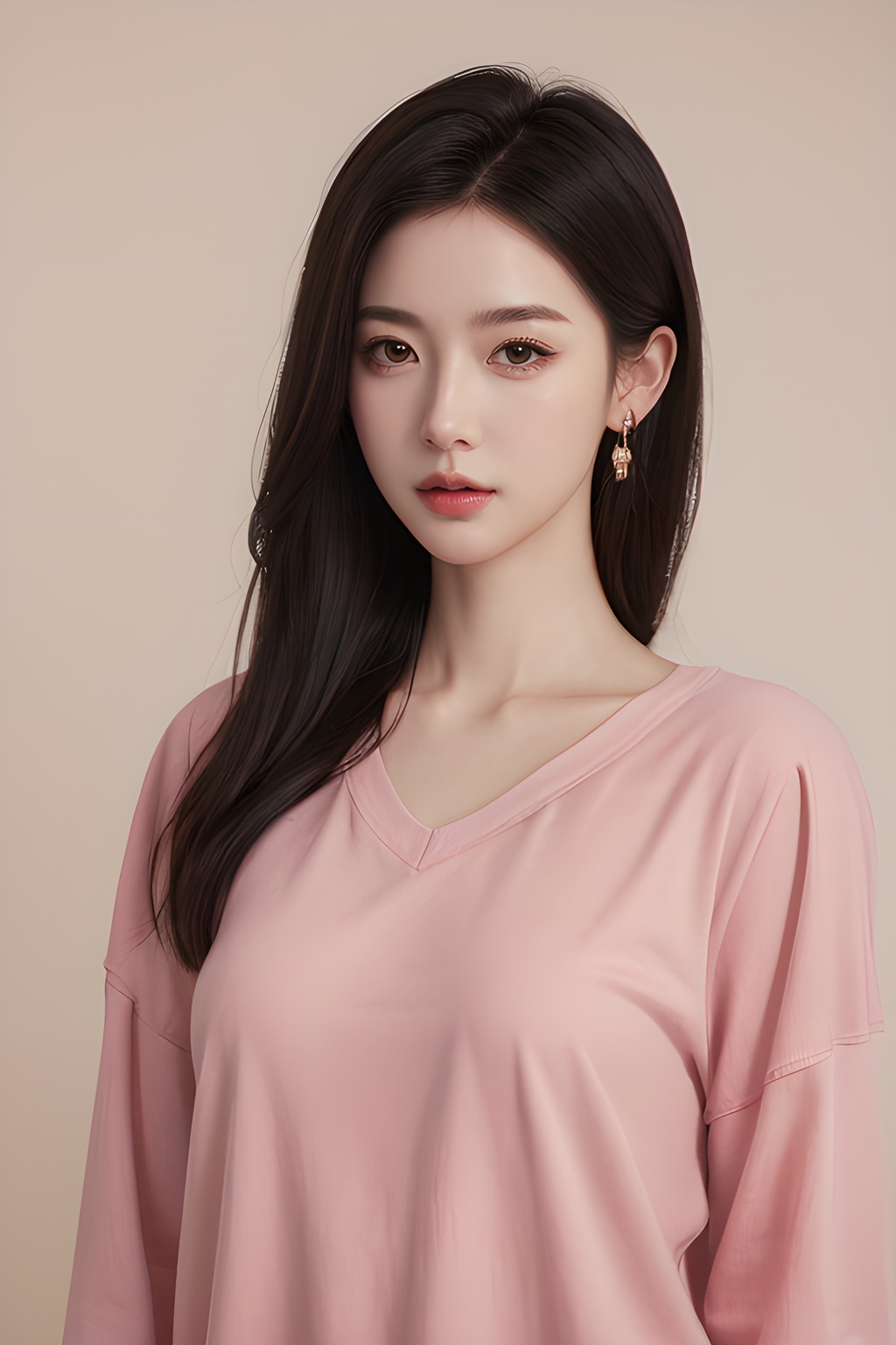 <lora:0812_10:0.6>,simple background,pink cloth, 1girl,realistic,masterpiece, best quality, photorealistic, HDR,detail