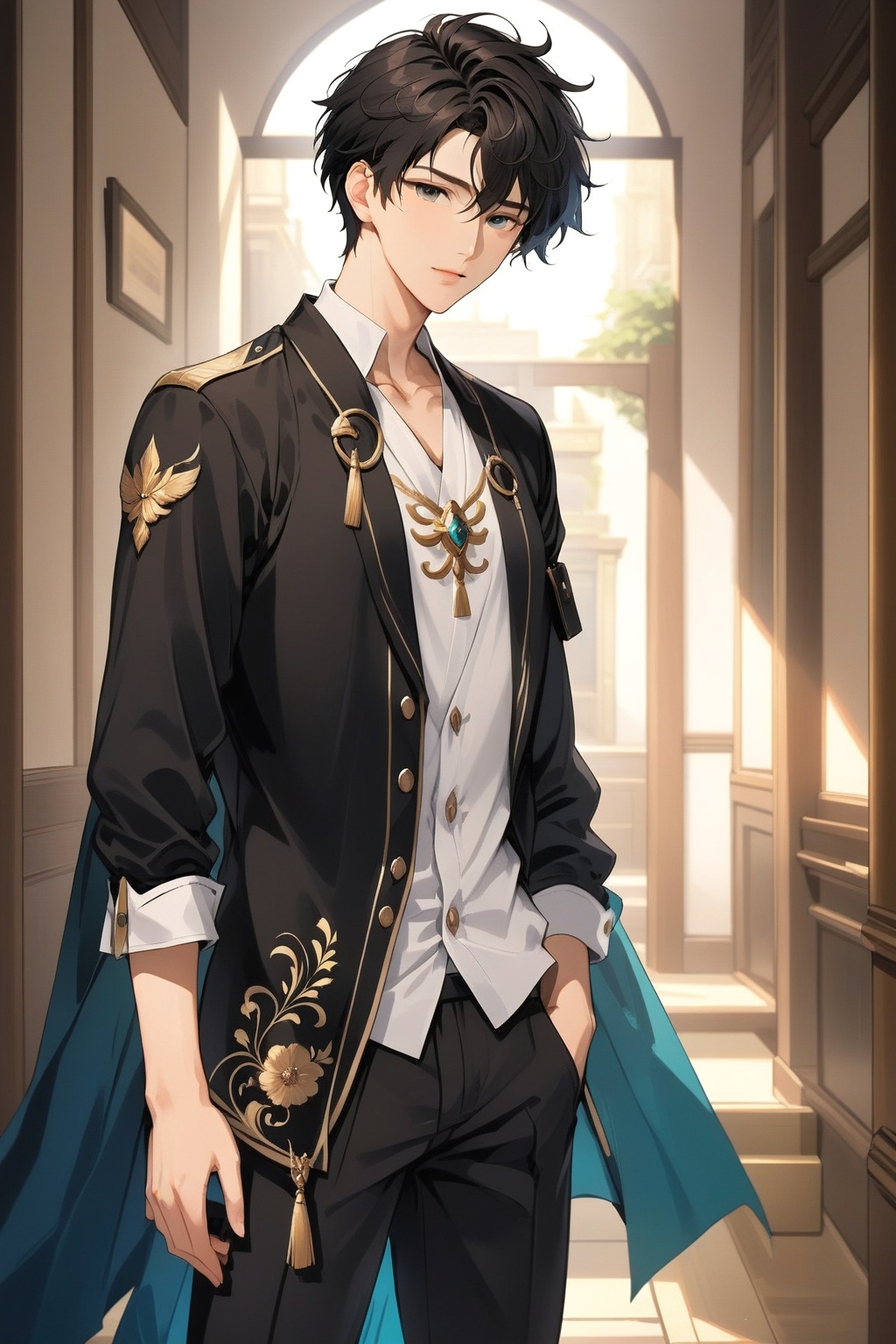 1boy,20 years old,full body,handsome,detailed,looking at viewer,gfanime,