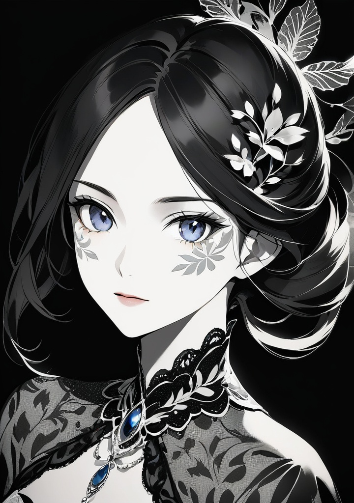 1girl,  Elegant,  Portrait Photogram on Tensor.Art