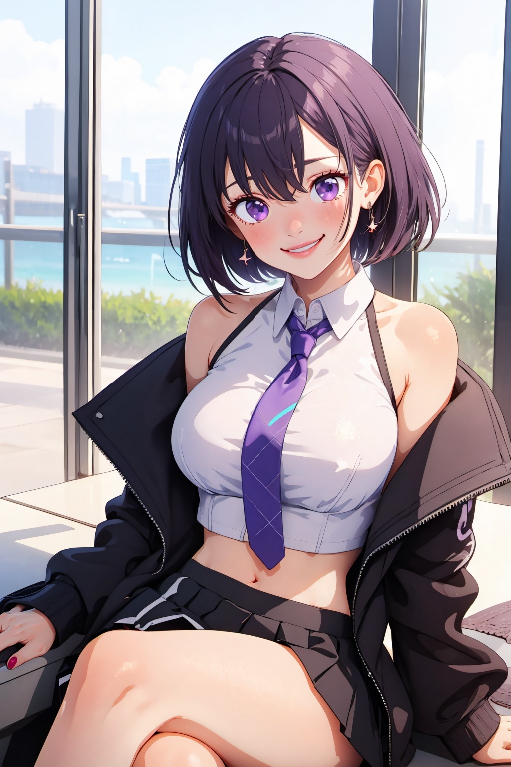 neocoill,  purple necktie,  1girl on Tensor.Art