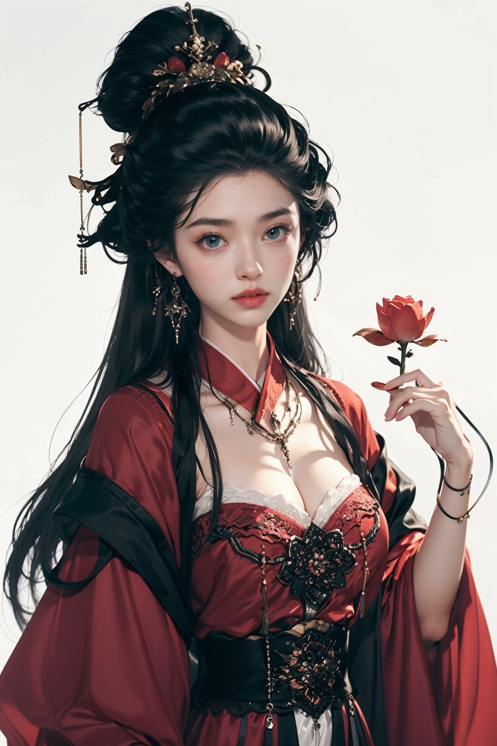 Best quality,masterpiece,ultra high res,<lora:jyy v3-000018:0.7:lbw=MIDD>,jyyv3,1girl,<lora:GoodHands-beta2:1>,hanfu, reborn, fabulous, pure awesome, attractive, delicate, lovely, elegant, intricate
