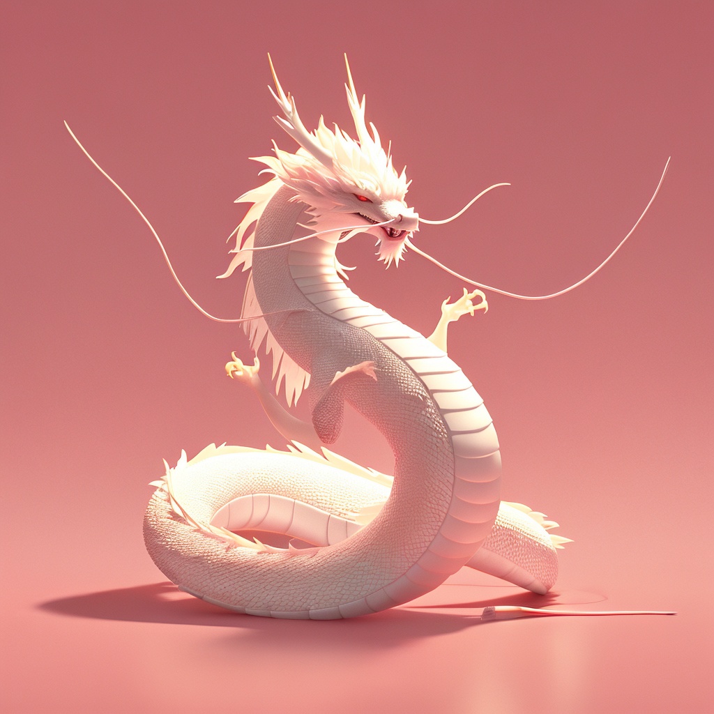 chenglong,eastern-dragon,jct-jade-carving-texture,chinese zodiac,red eyes,soft lighting,fangs,tail,whimsy and dramatic lighting,warm colors,mf-movie-filter,cc-color-correction,whiskers,claws,simple background,sharp teeth,no humans,red background,solo,horns,full body,animal focus,looking at viewer,scales,red theme,gradient background,pink background,<lora:chenglong_v1:0.8>,