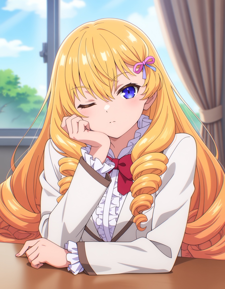 1girl,  solo,  head rest on Tensor.Art